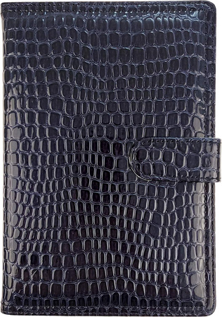 Kalendarz 2026 A5 dzienny z zapięciem krokodyl granatowy