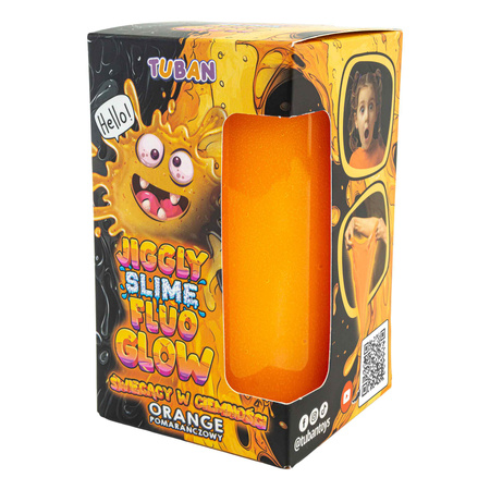 Jggly Slime Fluo Glow pomarańczowy 430 g