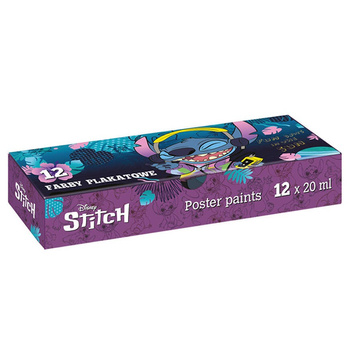 Farby plakatowe Disney Core Stitch 20 ml 12 kolorów