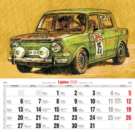 Kalendarz 2026 Motoryzacja PRL KD-37