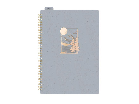 Kołozeszyt A4 z gumką 80k.linia szary