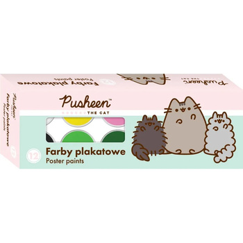 Farby plakatowe PUSHEEN 12 kolorów 20 ml