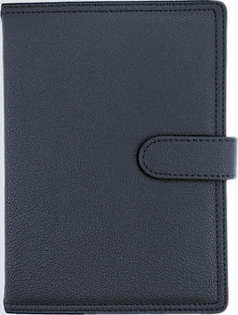 Kalendarz 2026 A5 dzienny z zapięciem ekoskóra granatowy