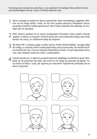 Pełni emocji ćwiczenia pomagające rozpoznawać i nazywać uczucia