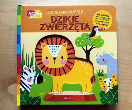 Dzikie zwierzęta. Akademia mądrego dziecka. Układam puzzle