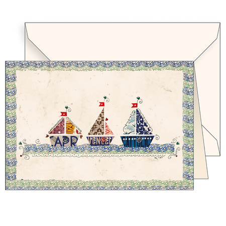 Karnet B6 koperta 5923 Łódki