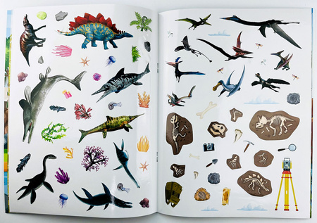 Dinozaury. Książeczka z wypukłymi naklejkami