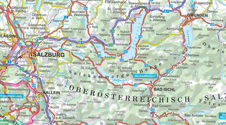 Austria mapa samochodowa 1:500 000 laminat 2025