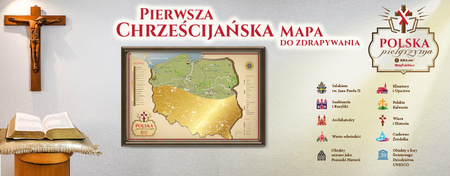 Mapa zdrapka Polska pielgrzyma