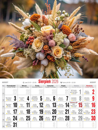 Kalendarz 2026 Kwiaty KSM-6