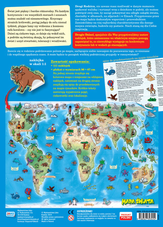 Plakat z naklejkami Mapa Świata