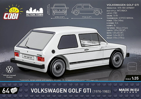 COBI Klocki Volkswagen Golf GTI(1976-1983)