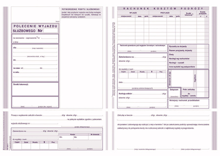 Polecenie wyjazdu służbowego A5