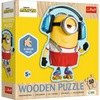 Puzzle 50 Drewniane Konturowe Szalony Minionek 20239