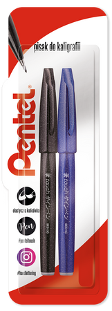 Pisak/pędzelek do kaligrafii SES15 czarny niebieski