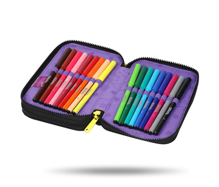 Piórnik 2-komorowy Disney Black Stitch Jumper 2 z wyposażeniem