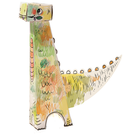 Kolorowanka 3D Dinozaur Diplodocus