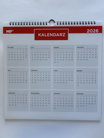 Kalendarz 2026 ścienny motyw Main Paper