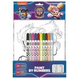 Zestaw do malowania po numerkach Psi Patrol 20 elementów