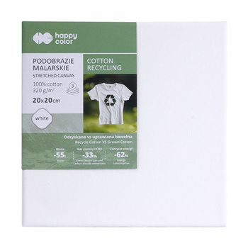 Podobrazie malarskie bawełna z recyclingu 20X20cm Happy Color