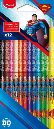 Kredki Superman 12 kolorów