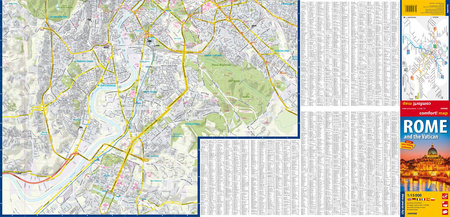 Rome and the Vaticancity street map 1:15 000 laminat 2025