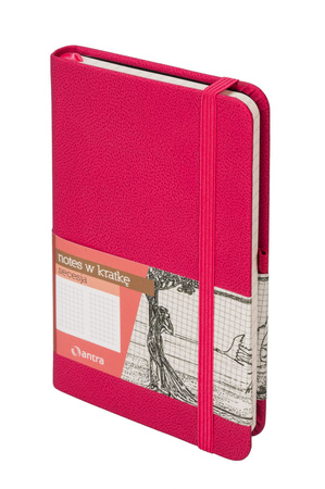 Notes secesja a7 kratka różowy logo