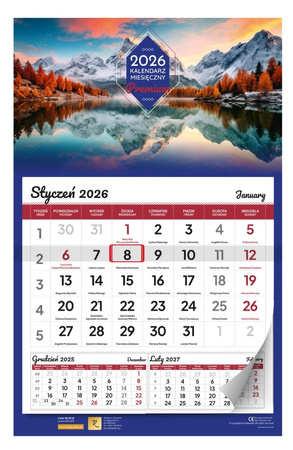 Kalendarz 2026 ścienny Premium 1szt.mix