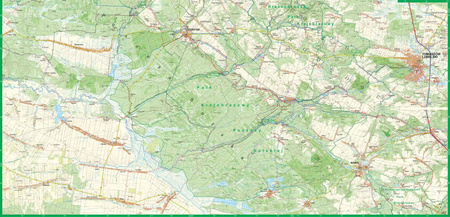 Roztocze Środkowe Puszcza Solska mapa turystyczna 1:50 000 laminat 2023