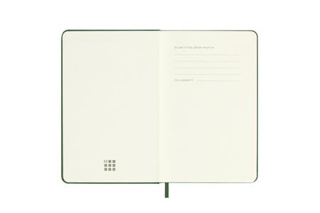 Kalendarz 2025 12M Moleskine P dzienny Myrtle Green 9x14
