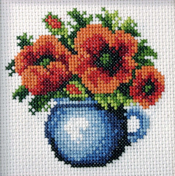 Zestaw do haftu krzyżykowego Maki