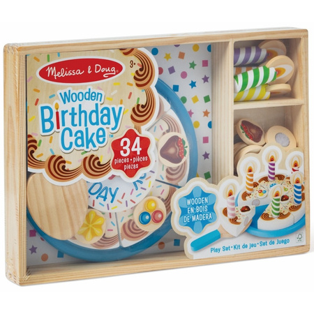 Mellisa&Doug Tort Urodzinowy drewniany z akcesoriami