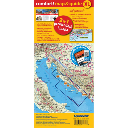 Chorwacja map&guide XL część południowa PL laminat 2023