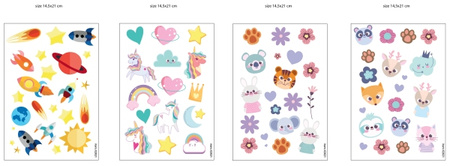 Tatuaże kolorowe 1szt.mix