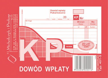 KP - Dowód wpłaty A6