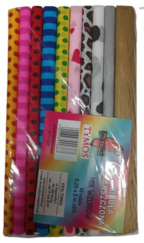 Paczka Bibuła marszczona 25x200 mix wzorzysty 10 mini rolek