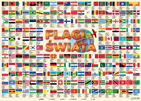 Puzzle 1000 Flagi świata