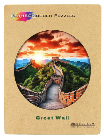 Puzzle 200 drewniane kolorowe Wielki Mur Chiński