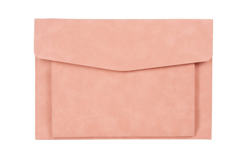 Teczka A4 z kieszonką nubuk różowa