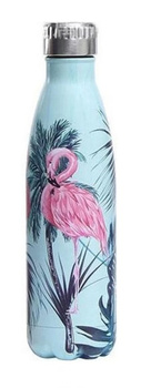 Butelka termiczna wzór flaming i palma 500ml