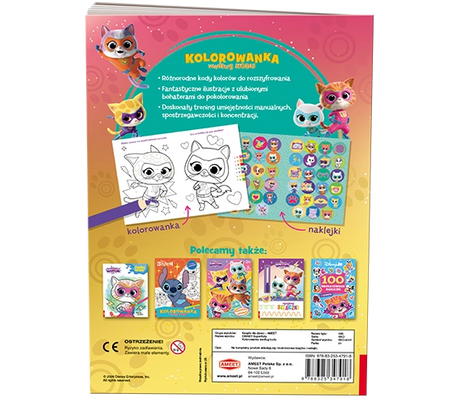 Disney SuperKoty Kolorowanka według kodu KKO-9107