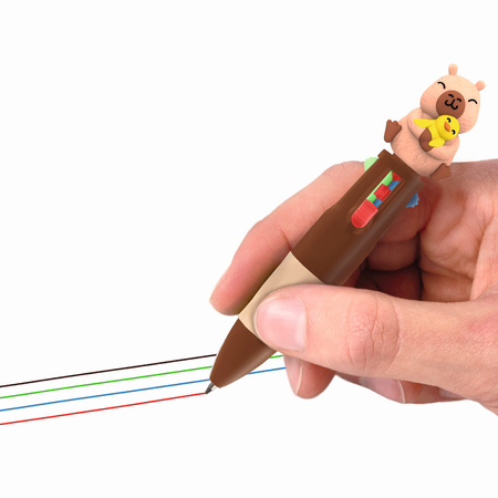 Display Długopis wielokolorowy Kapibara z figurką mix kolorów 15szt. 966797