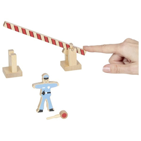 Zestaw znaków drogowych +figurka Policjanta Goki