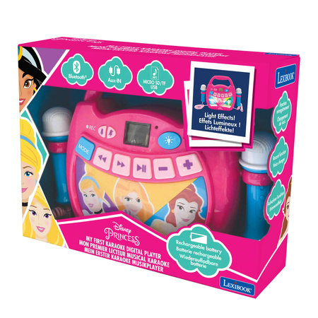 Głośnik Bluetooth Disney Princess z dwoma mikrofonami, efektami świetlnymi oraz akumulatorem w zestawie MP320DPZ