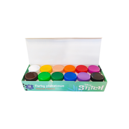 Farby plakatowe Stitch 12 kolorów 20 ml