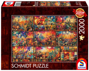Puzzle 2000 PQ Podróże z książką i winem 113391