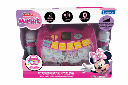 Głośnik Bluetooth Myszka Minnie z dwoma mikrofonami, efektami świetlnymi oraz akumulatorem w zestawie MP320MNZ