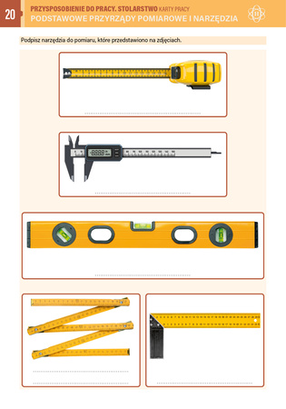 Przysposobienie do pracy Stolarstwo karty pracy dla uczniów z niepełnosprawnością intelektualną