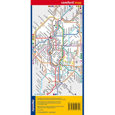 Berlin city street map 1:15 000 laminat 2024