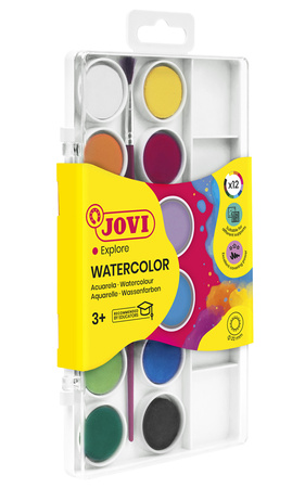 Farby akwarele 12 kolorów  22 mm.